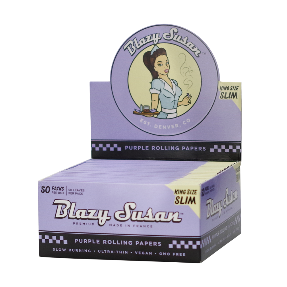 Blazy Susan Purple Papers King Size Slim 50 Booklets
