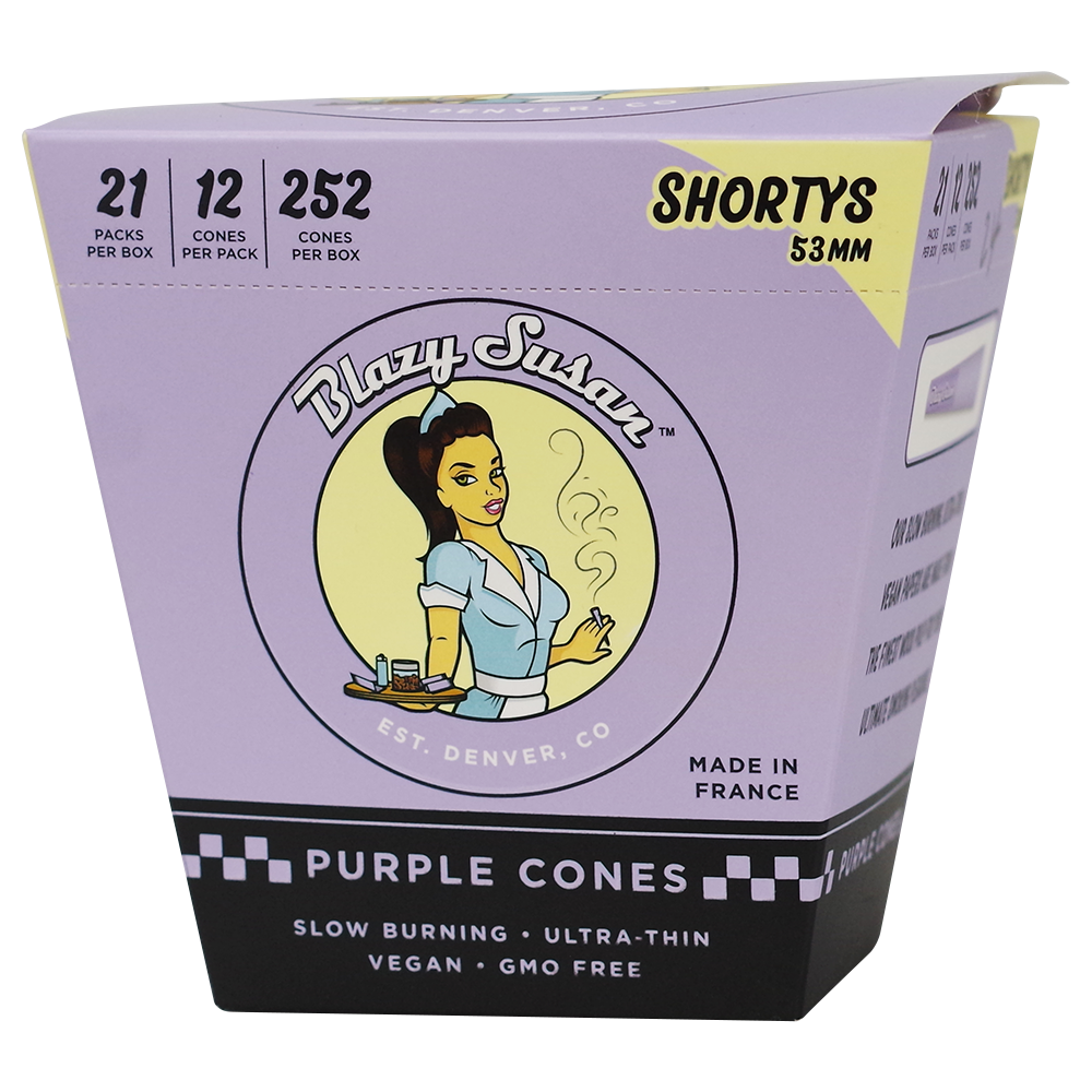 Blazy Susan 53mm Purple Cones Shortys 21 Packs