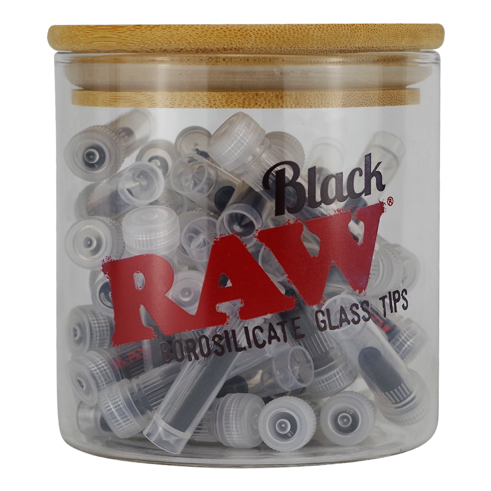 RAW Black Brand Glass Tips 50 Pack