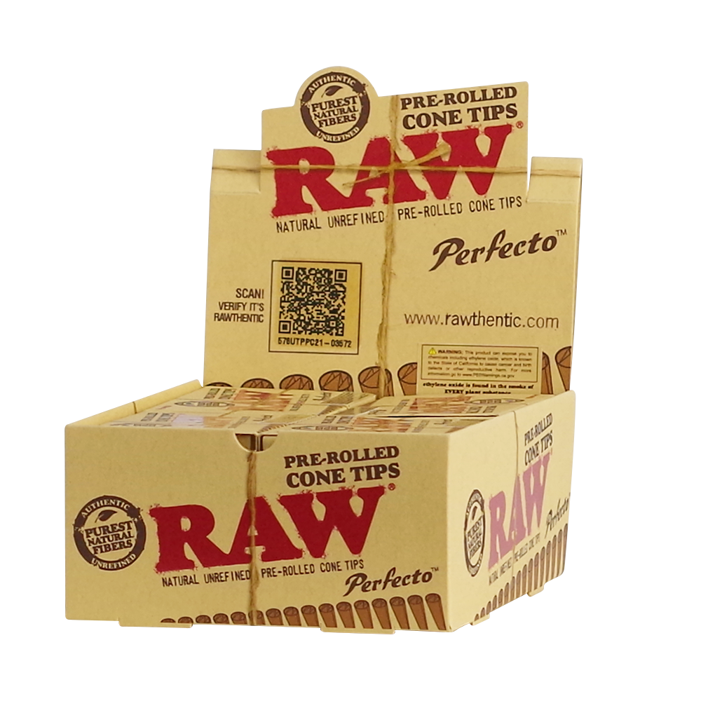 RAW Pre-Rolled Perfecto Conical Tips 21pk 20 Packs