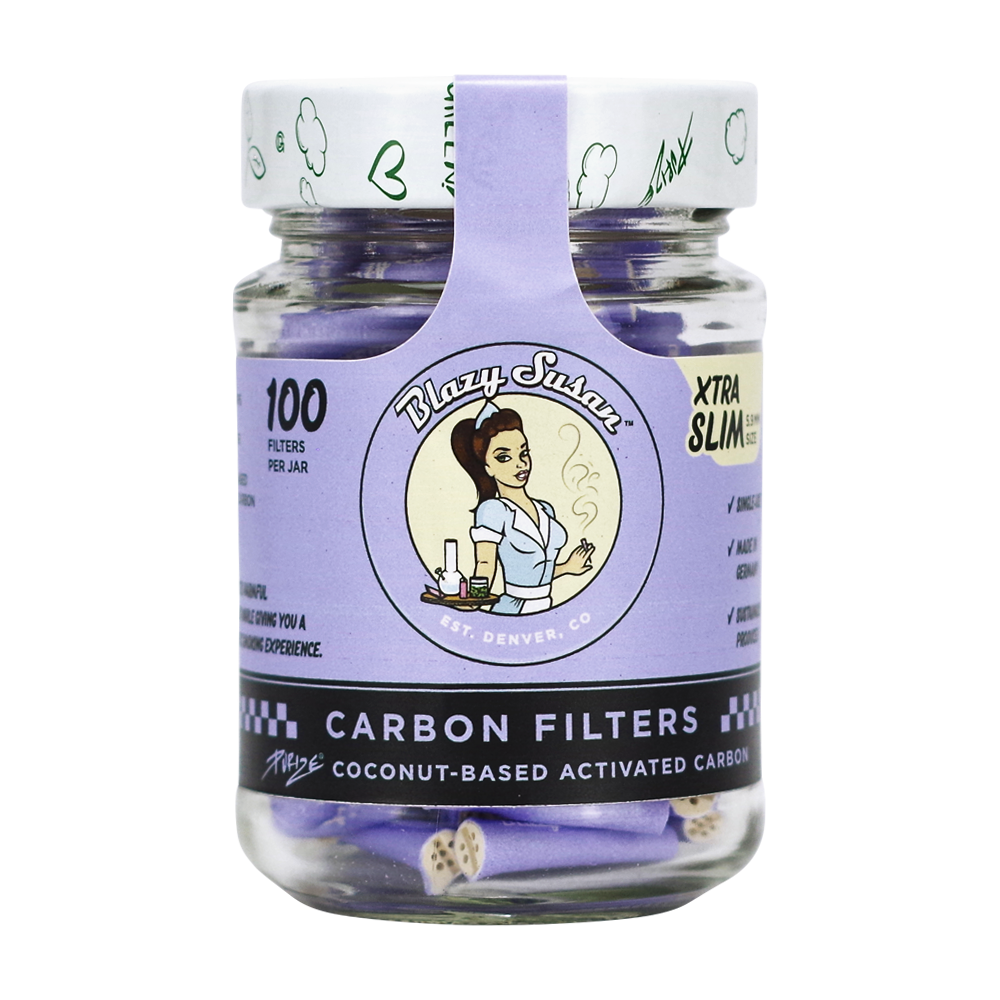 Blazy Susan Carbon Filter Tips Xtra Slim 100 Tips