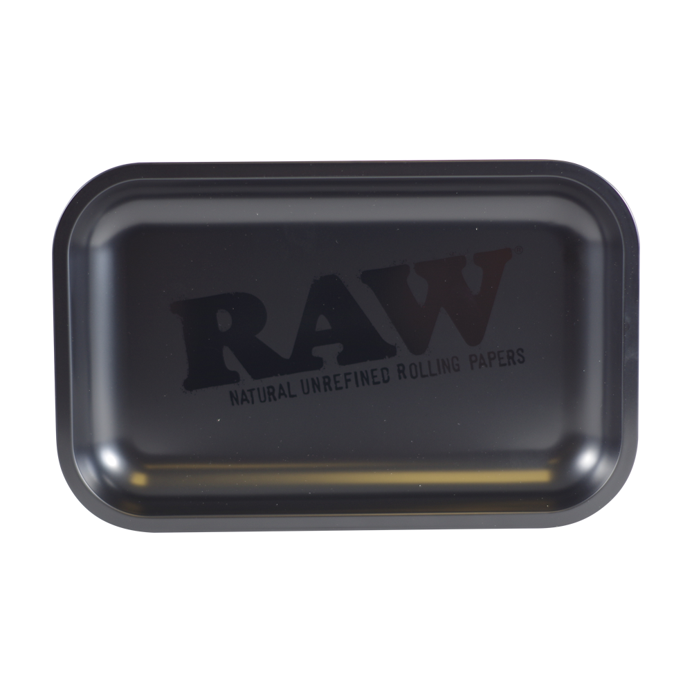 RAW Black Matte Small Metal Rolling Tray