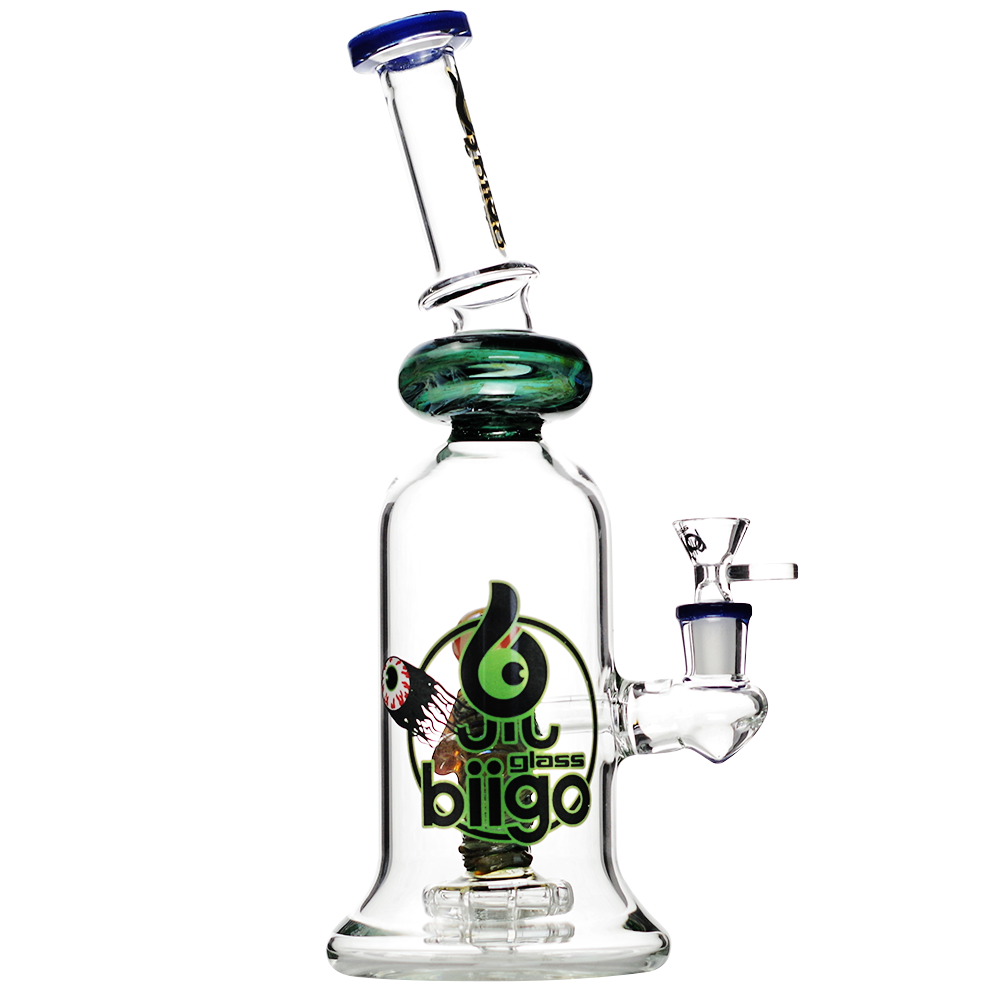 Biigo Glass 11" Water Pipe Monster Eye Perc Design