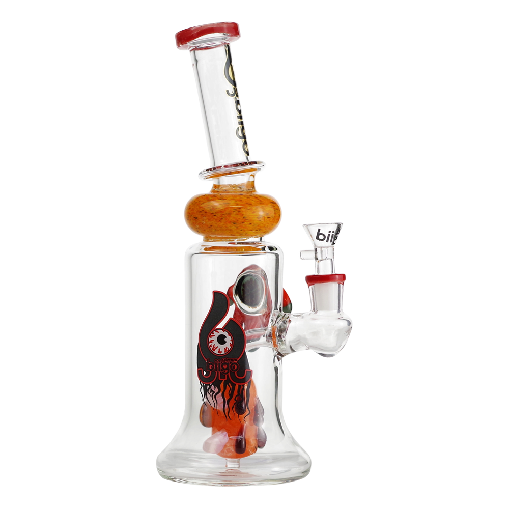 Biigo Glass 11"  Water Pipe With Monster Perc and Side Flower