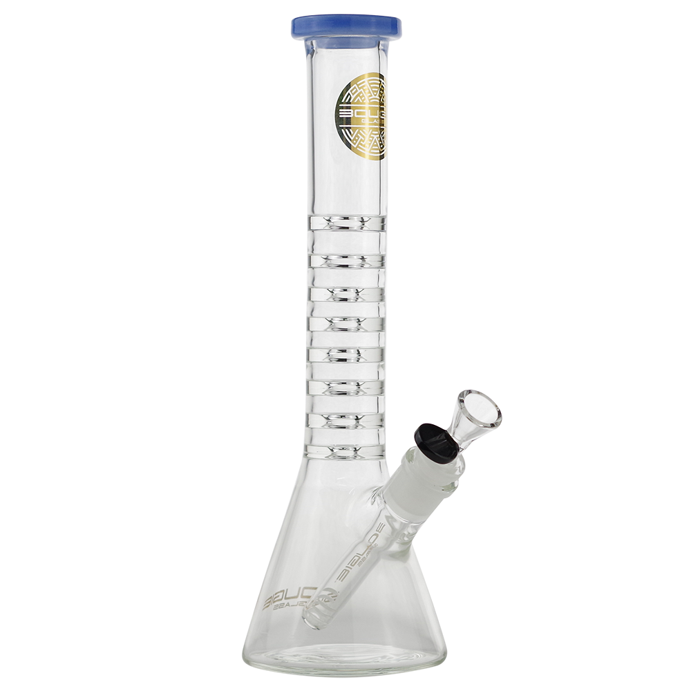 Bougie Glass 12" Water Pipe With Downstem & Maria Stacks