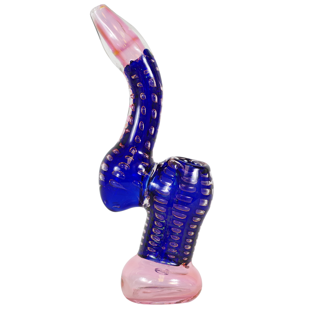 Fumed & Dotted 8"  Water Bubbler Hand Pipe