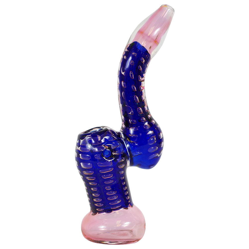 Fumed & Dotted 8"  Water Bubbler Hand Pipe