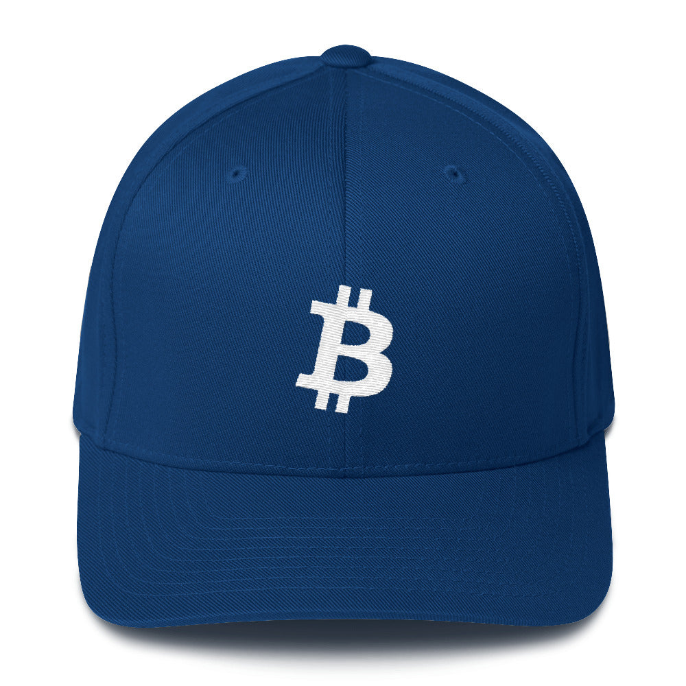 The Bitcoin Flex Fit Blue Cap