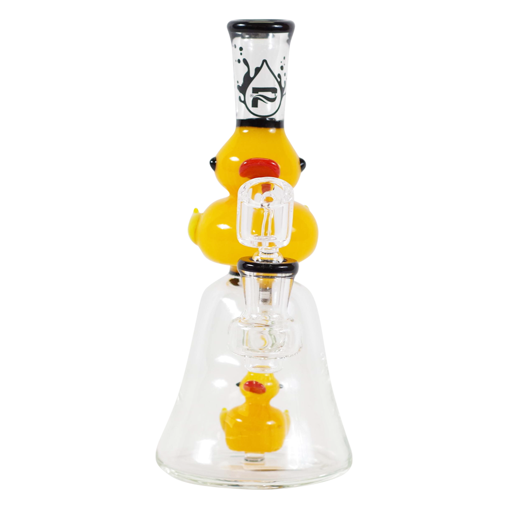 Pulsar Double Duckie Glass Water Pipe 7.5"